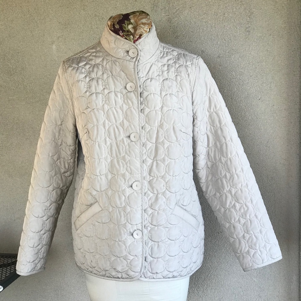 Quilted Charter Club Jacket XL Beige
